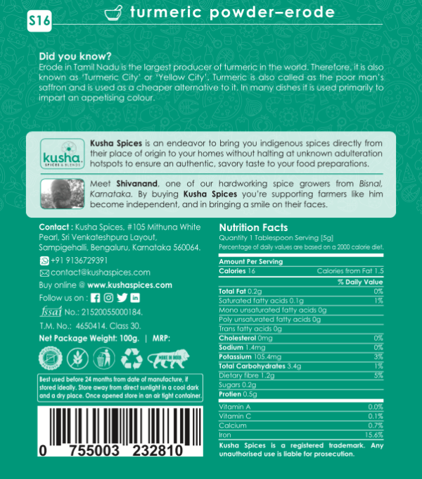 Kusha Turmeric Powder - Erode - Image 4