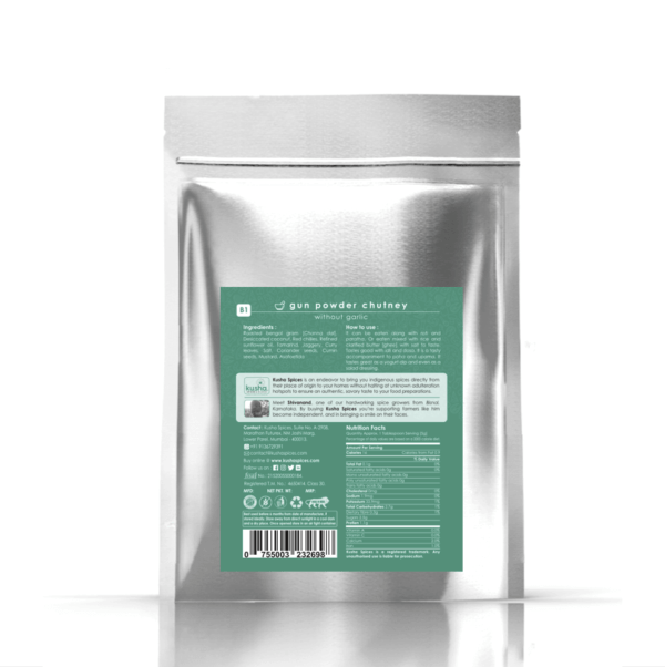Kusha Gun Powder - Without Garlic - Image 4