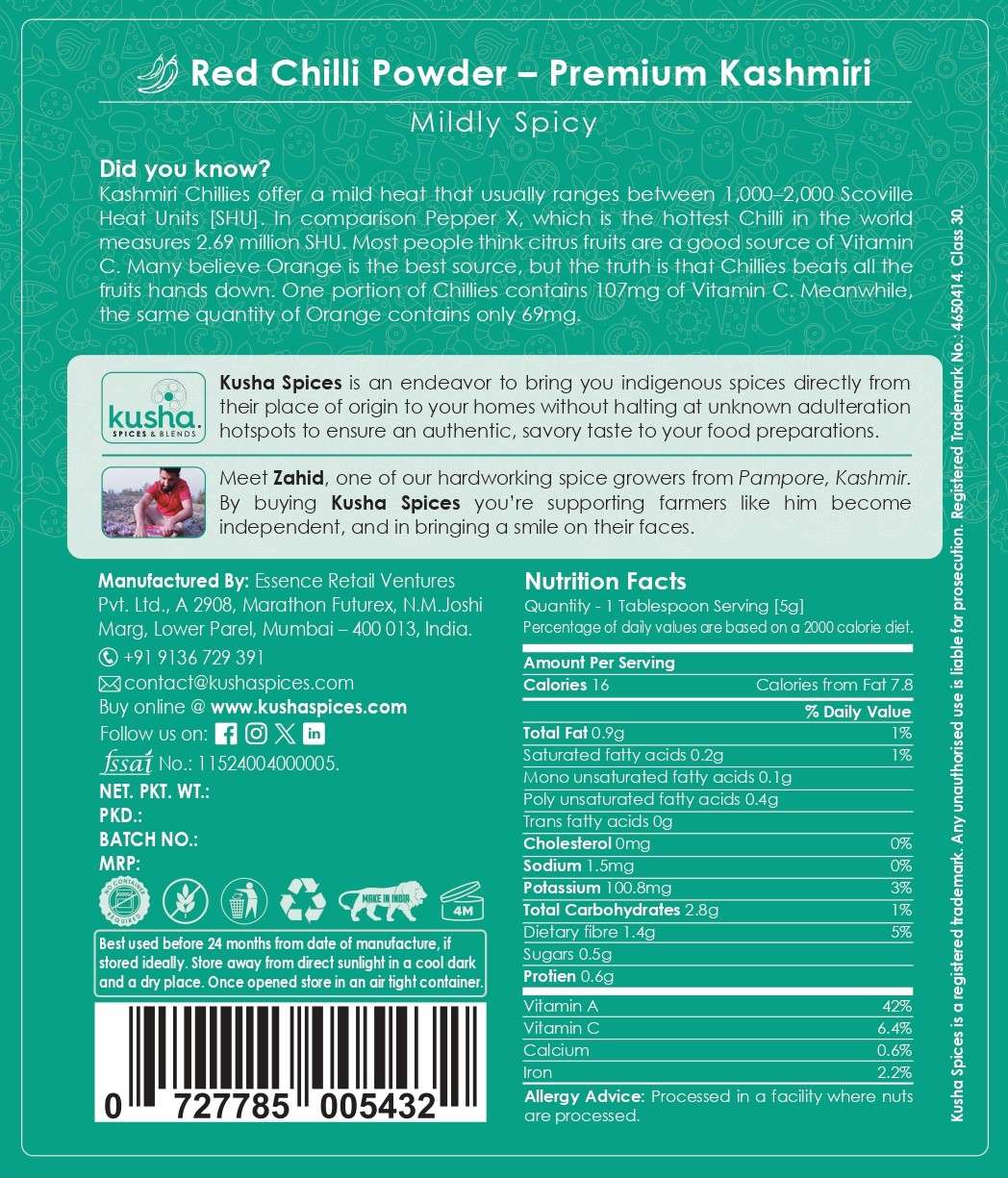 Kusha Red Chilli Powder - Premium Kashmiri - Image 5