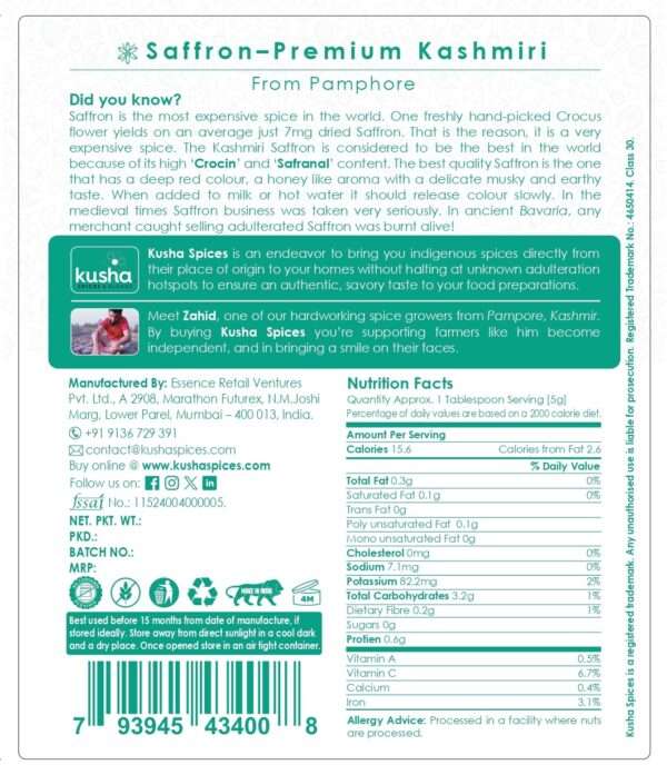 Kusha Saffron - Premium Kashmiri - Image 5